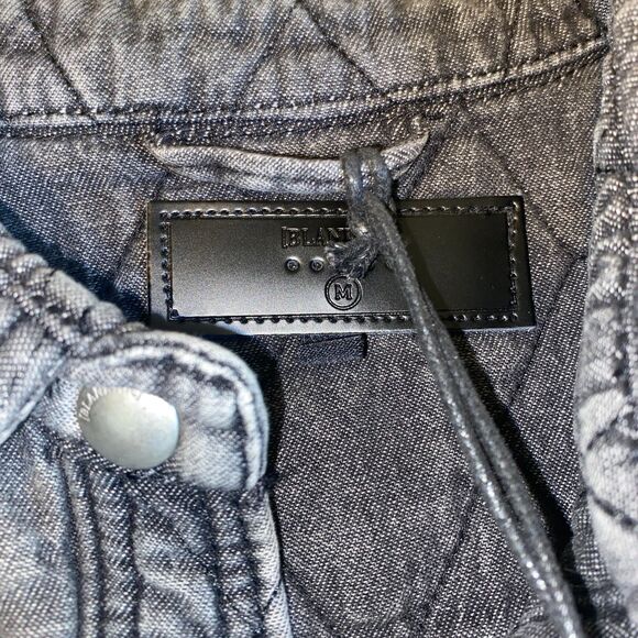 NWT Blank NYC Jacket Black Acid Wash Quilted Puffer Shacket Size M - Picture 5 of 12